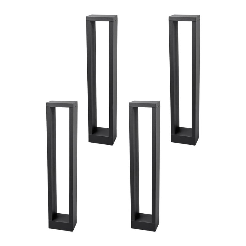 lampenwelt Lucande LED-Wegelampe Jupp 4er-Set 60 cm grafitgrau IP54