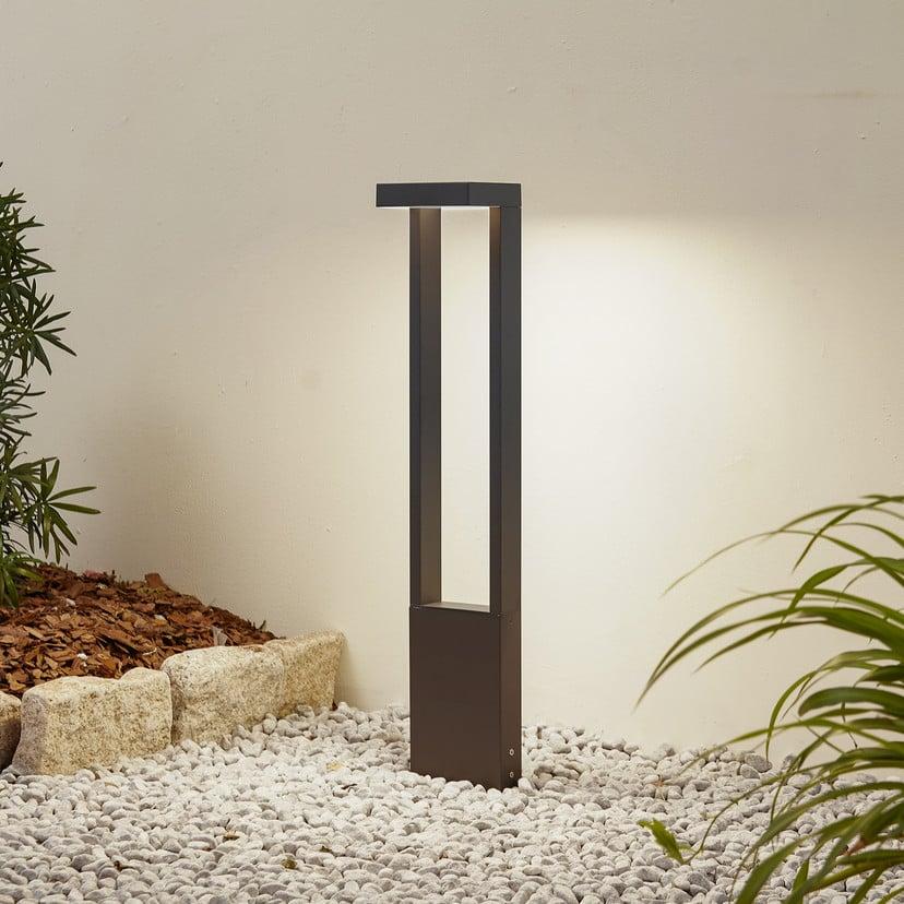 lampenwelt Lindby LED-Wegeleuchte Lonete Höhe 65 cm anthrazit IP65