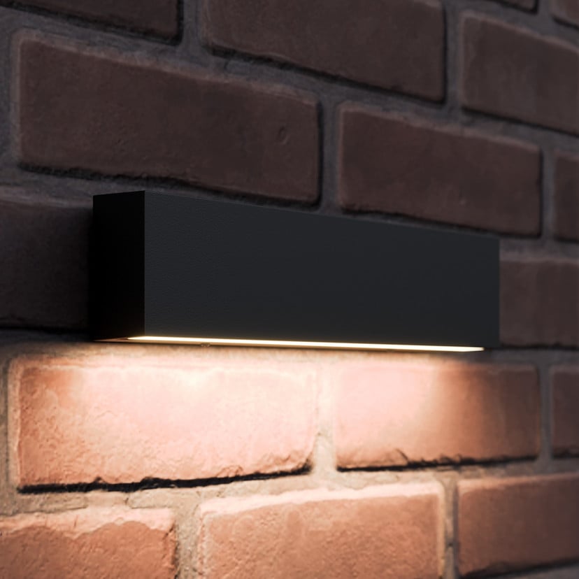lampenwelt LED-Außenwandlampe Elvira anthrazit Metall warmweiß IP65