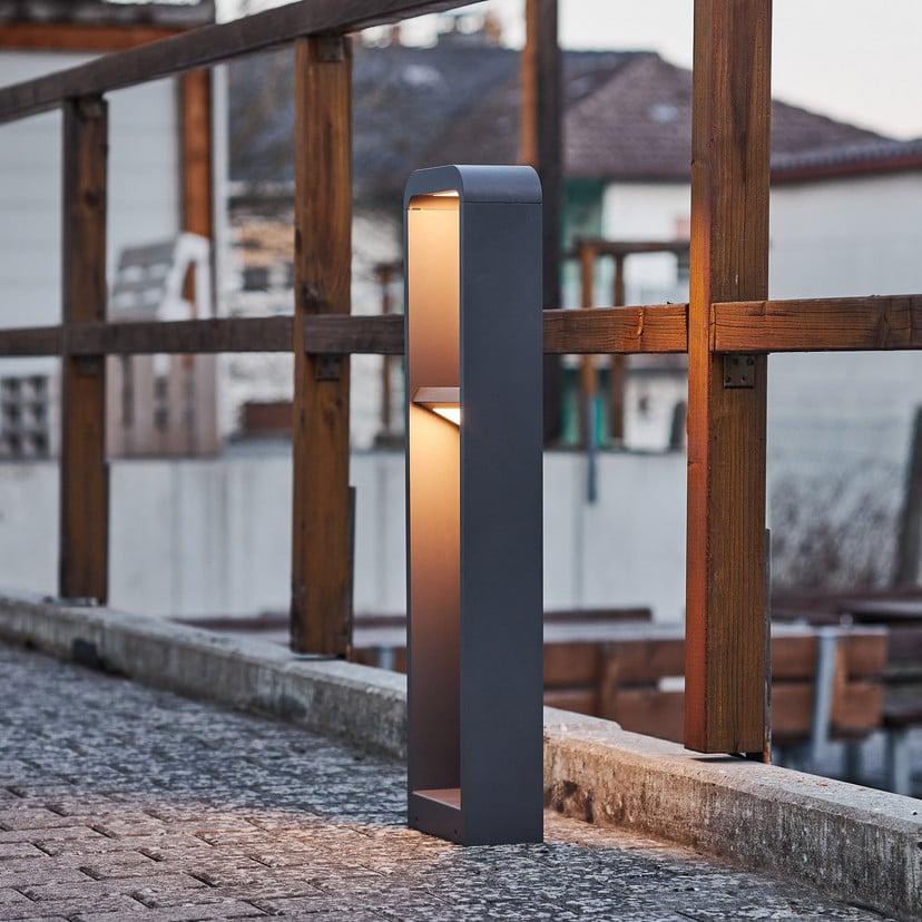 lampenwelt Lindby LED-Wegeleuchte Darko 80 cm grau Metall IP54 Bis zu 55% Rabatt
