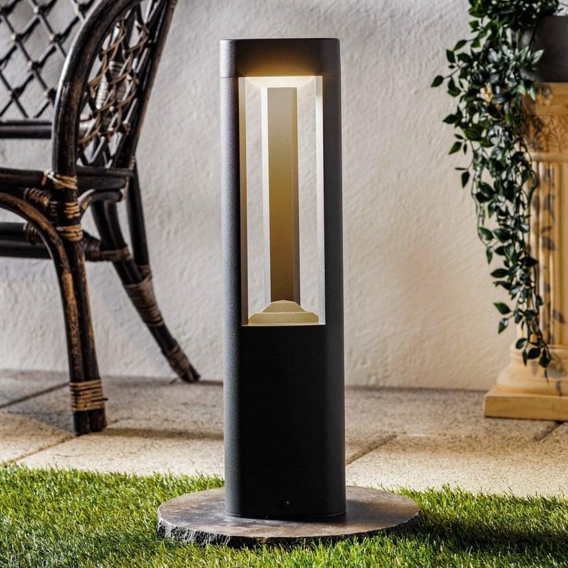 lampenwelt Lucande LED-Sockellampe Pirron 50 cm dreieckig IP54
