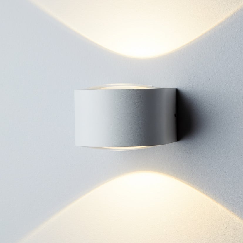 lampenwelt LOOM DESIGN Frey LED-Wandleuchte IP65 2x6W weiß