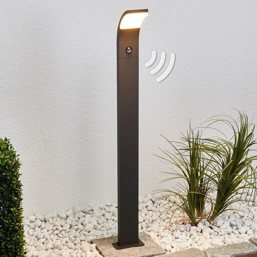 lampenwelt Lucande LED-Wegelampe Timm Sensor 100cm grafitgrau IP54 Outlet
