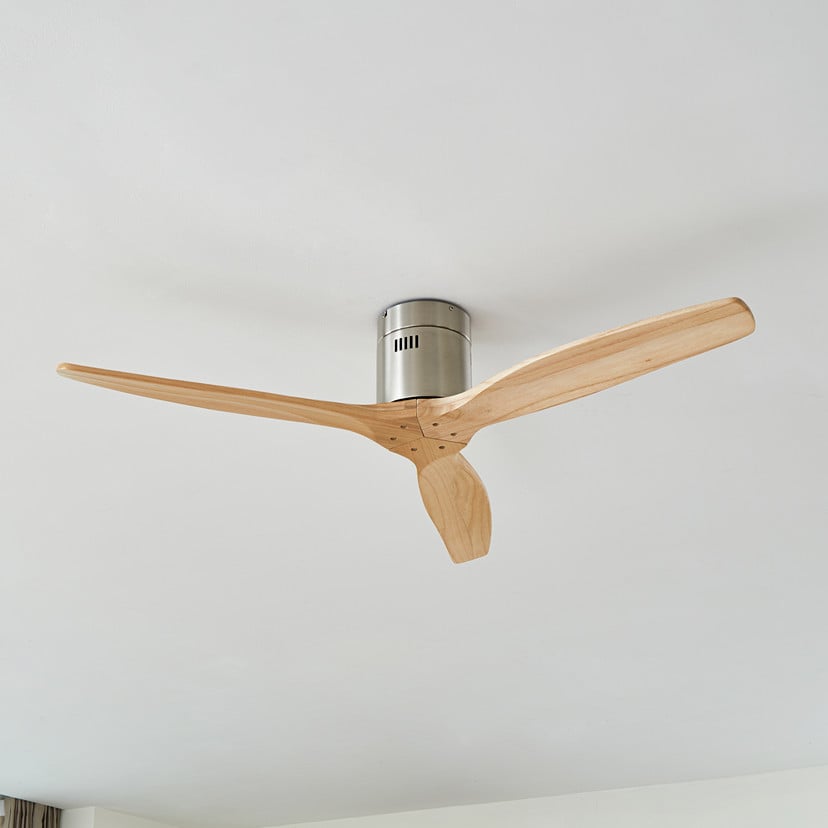 lampenwelt Lucande Deckenventilator Vindur nickel DC leise Ø 132 cm