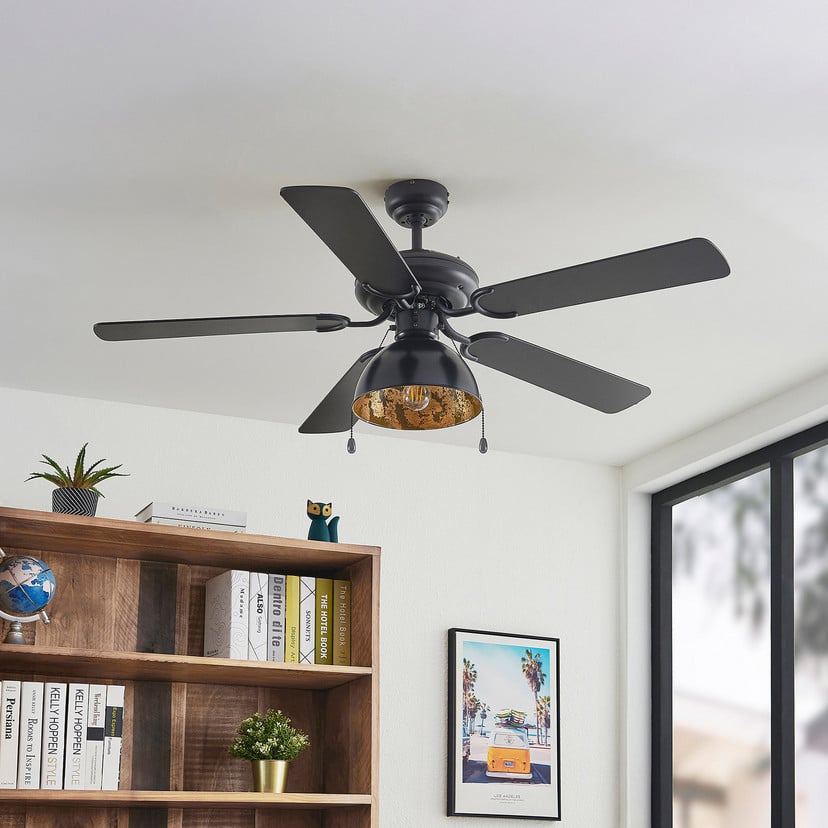 lampenwelt Lucande Deckenventilator mit Licht Shamoian leise Ø 130 cm