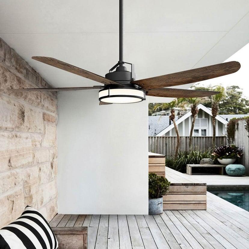 lampenwelt Beacon Deckenventilator mit Licht Louisville bronze leise