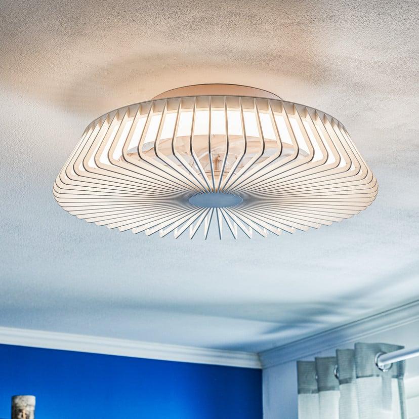 lampenwelt Deckenventilator Himalaya LED App Remote weiß