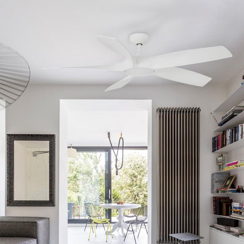 lampenwelt Deckenventilator Cocos L mit LED-Leuchte DC weiß Sonderangebot