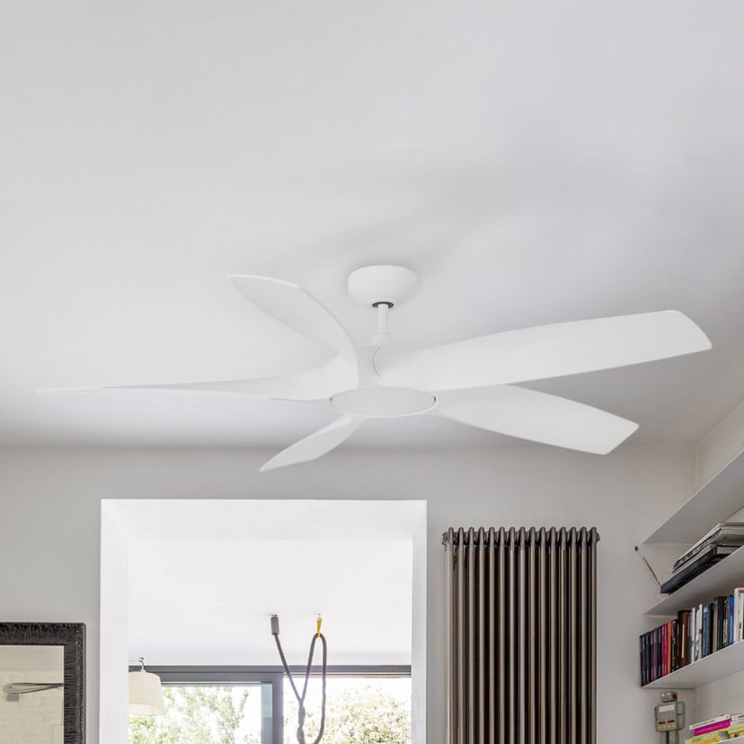 lampenwelt Deckenventilator Cocos L mit LED-Leuchte DC weiß Sonderangebot