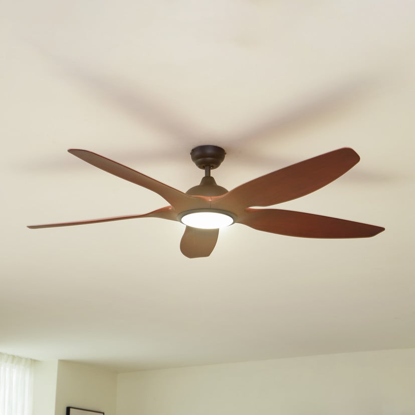 lampenwelt Lucande LED-Deckenventilator Omendo schwarz DC leise CCT