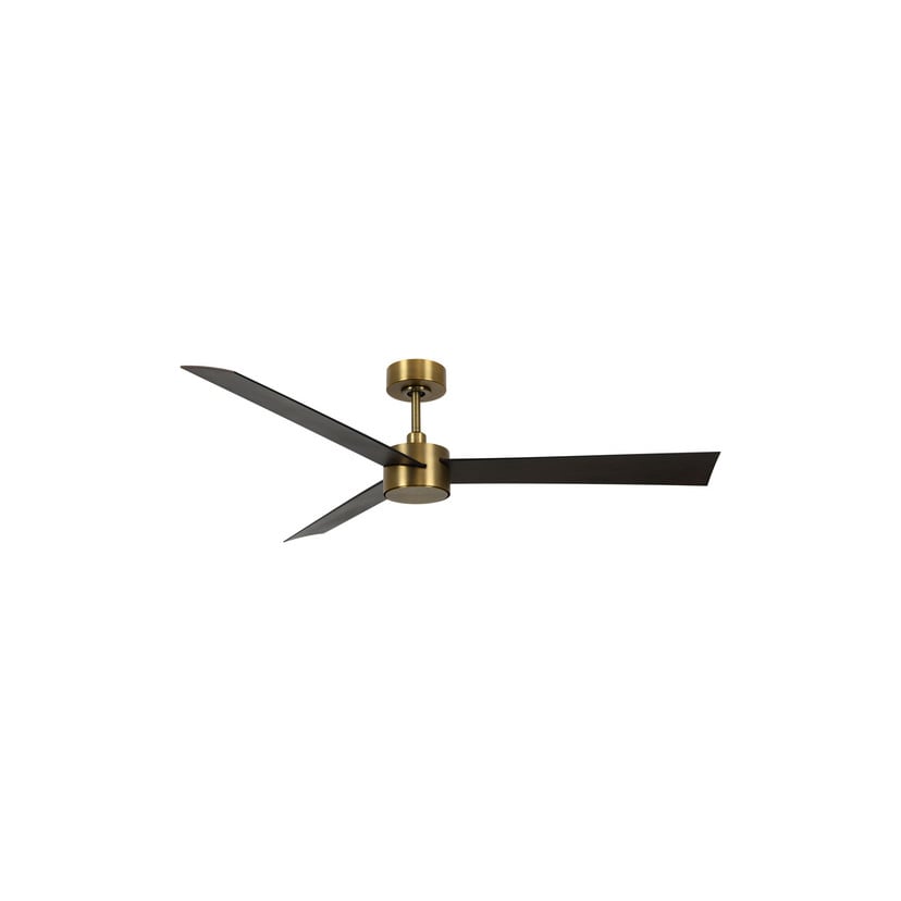 lampenwelt Beacon Ventilator mit Licht Climate IV messing/walnuss leise