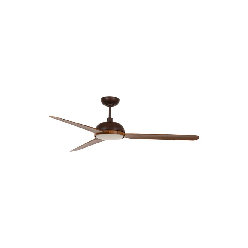 lampenwelt Beacon Deckenventilator mit Licht Unione bronze/koa leise