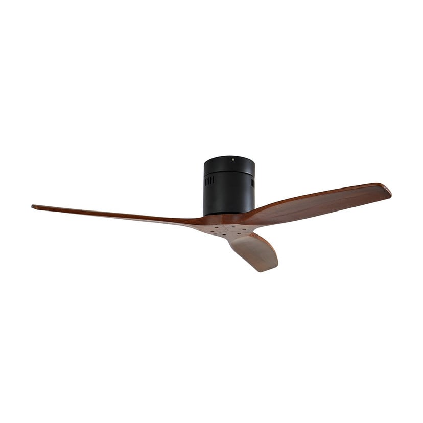 lampenwelt Lucande Deckenventilator Vindur schwarz Holz DC leise Jubiläumsangebot