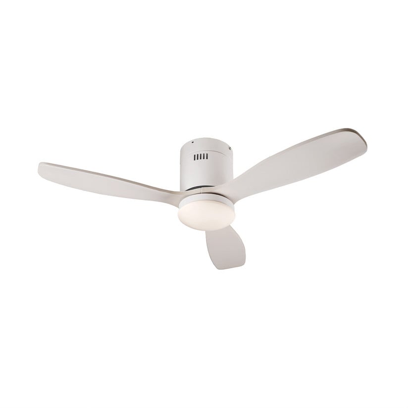 lampenwelt LED-Deckenventilator Siroco Mini DC leise weiß CCT