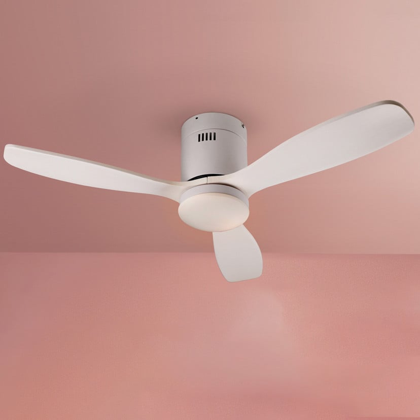 lampenwelt LED-Deckenventilator Siroco Mini DC leise weiß CCT Bestseller