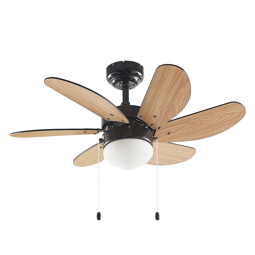 lampenwelt Lindby Deckenventilator Minja schwarz leise 78 cm E14 JETZT KAUFEN