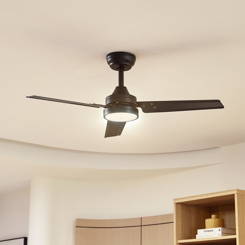 lampenwelt Lindby LED-Deckenventilator Aerallo schwarz CCT leise