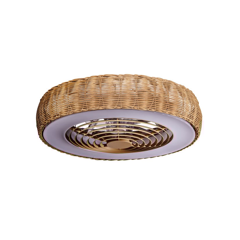 lampenwelt LED-Deckenventilator Kilimanjaro CCT Rattan Letzte 2 Tage