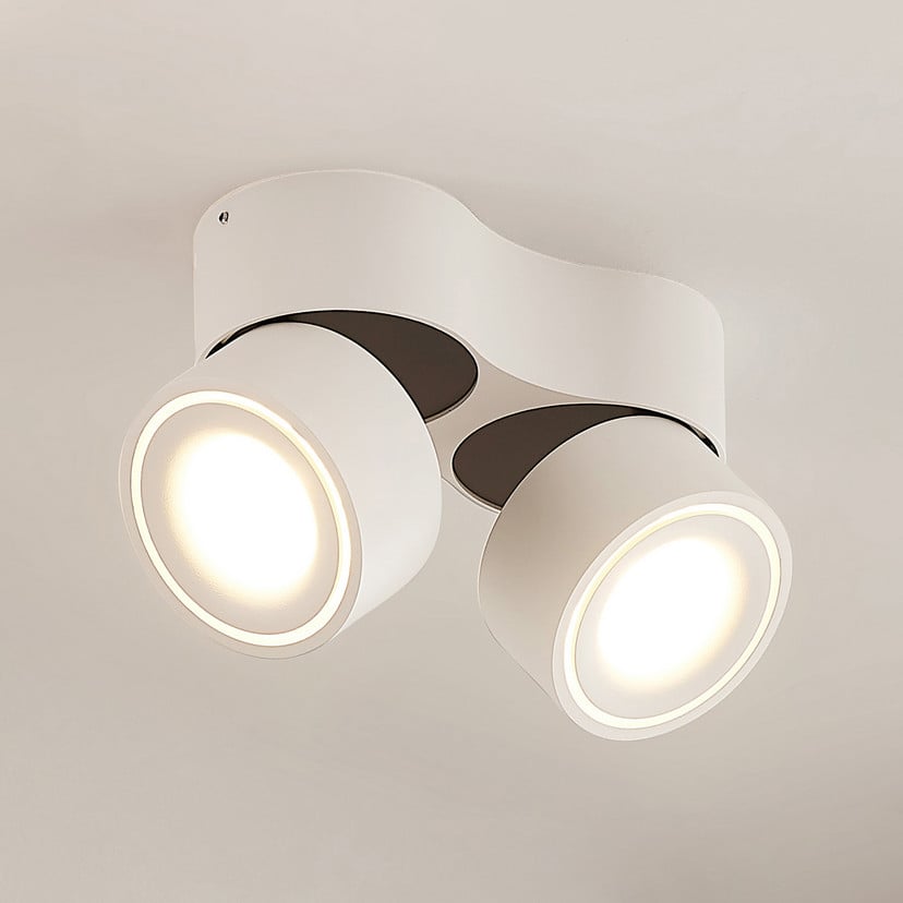 lampenwelt Arcchio LED-Deckenstrahler Rotari weiß 2-flg. 1640lm