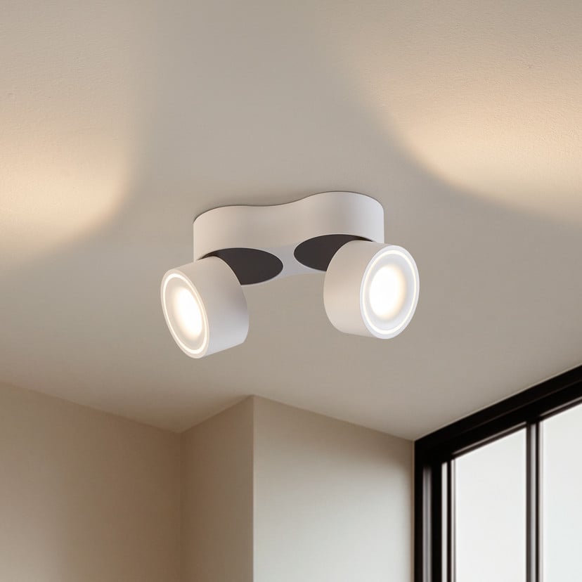 lampenwelt Arcchio LED-Deckenstrahler Rotari weiß 2-flg. 1640lm Letzter Tag