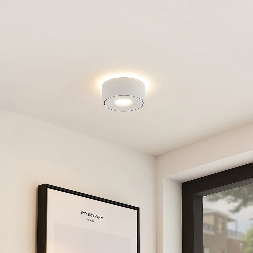 lampenwelt Arcchio LED-Deckenlampe Rotari weiß up und down Alu Super Rabatt