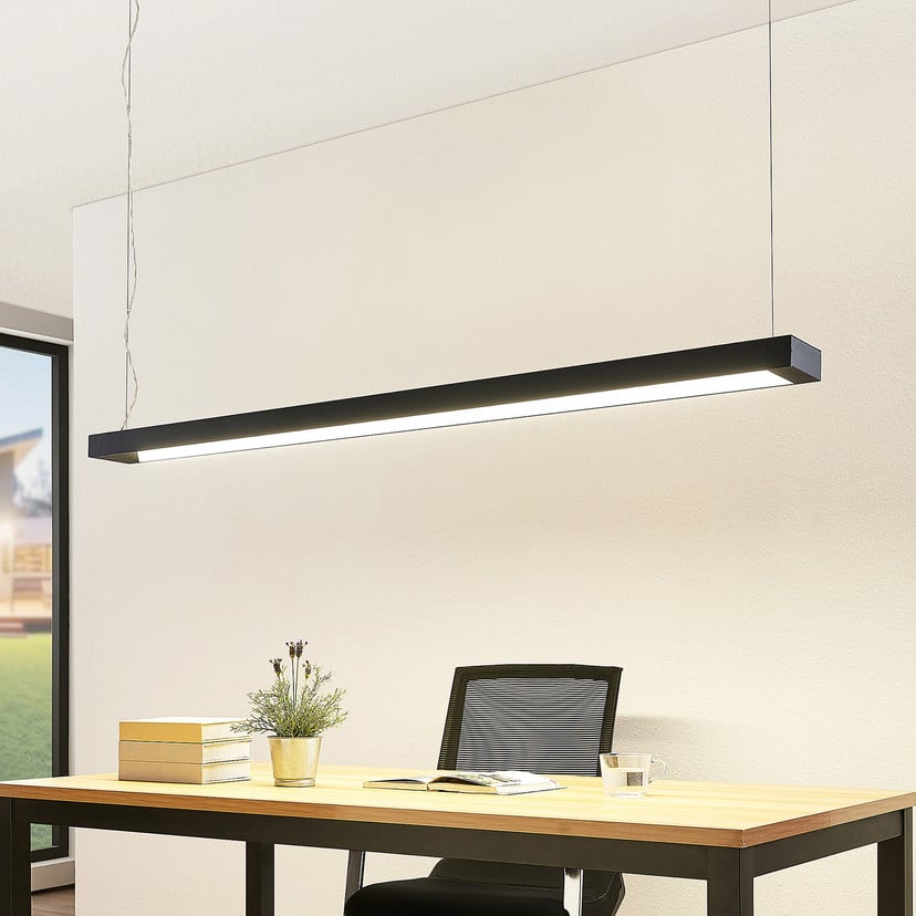 lampenwelt Arcchio LED-Pendellampe Cuna schwarz 162cm Metall