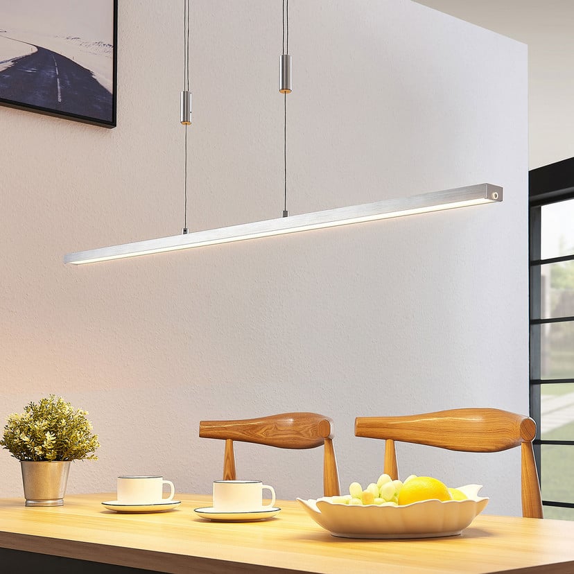 lampenwelt Lucande LED-Hängeleuchte Myron Touchdimmer CCT Aluminium 50% Rabatt mit kostenlosem Versand