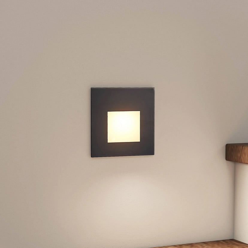 lampenwelt Arcchio LED-Einbaulampe Vexi 7 8 cm x 7 8 cm schwarz CCT