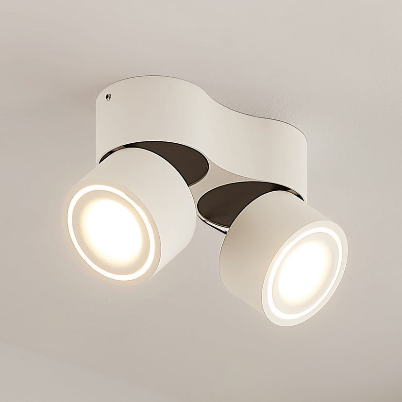 lampenwelt Arcchio LED-Deckenstrahler Rotari weiß 2-flg. 1140lm