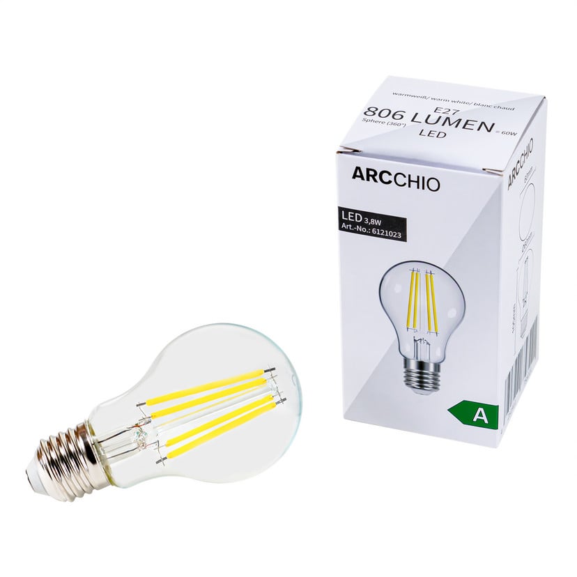 lampenwelt Arcchio LED-Leuchtmittel Filament E27 3 8 W klar 2.700 K Fabrik Onlineshop