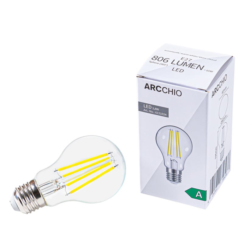 lampenwelt Arcchio LED-Leuchtmittel Filament E27 3 8 W klar 3.000 K Rabatt