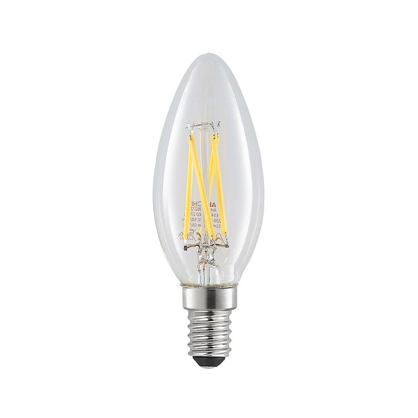 lampenwelt Arcchio LED-Leuchtmittel Filament Kerze E14 4W klar