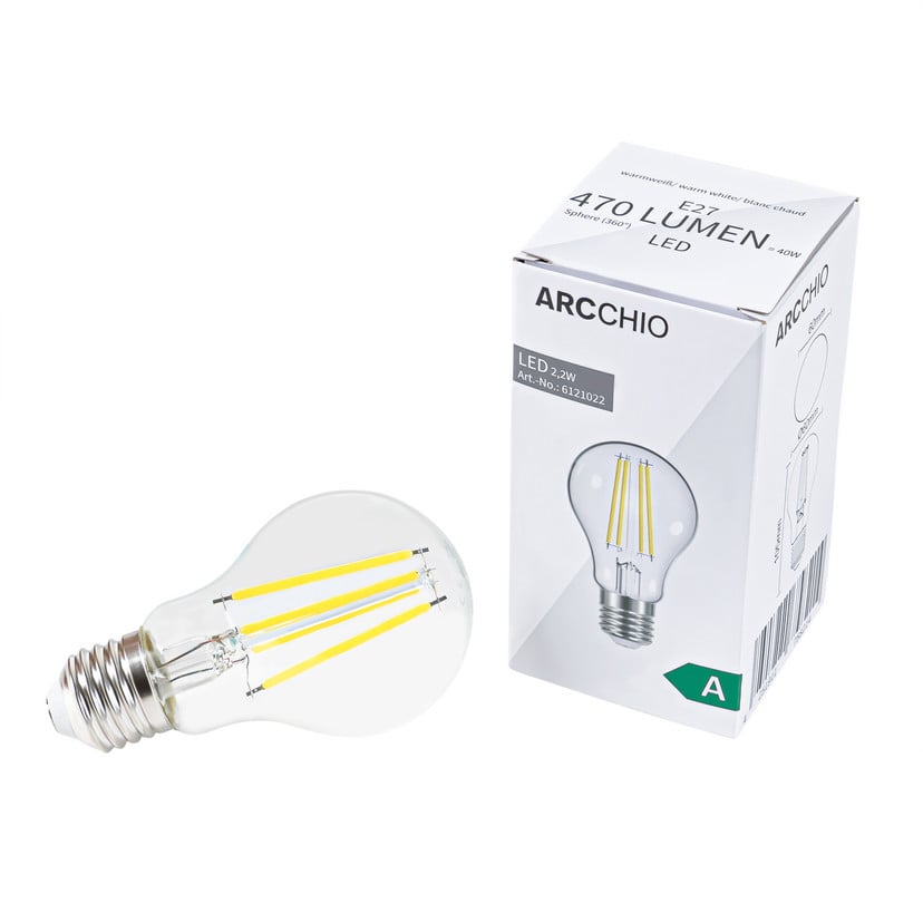 lampenwelt Arcchio LED-Leuchtmittel Filament E27 2 2 W klar 3.000 K Lagerräumung
