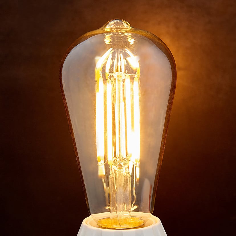 lampenwelt Lindby LED-Leuchtmittel Rustika E27 6W amber 1.800 K VIP-Rabatte