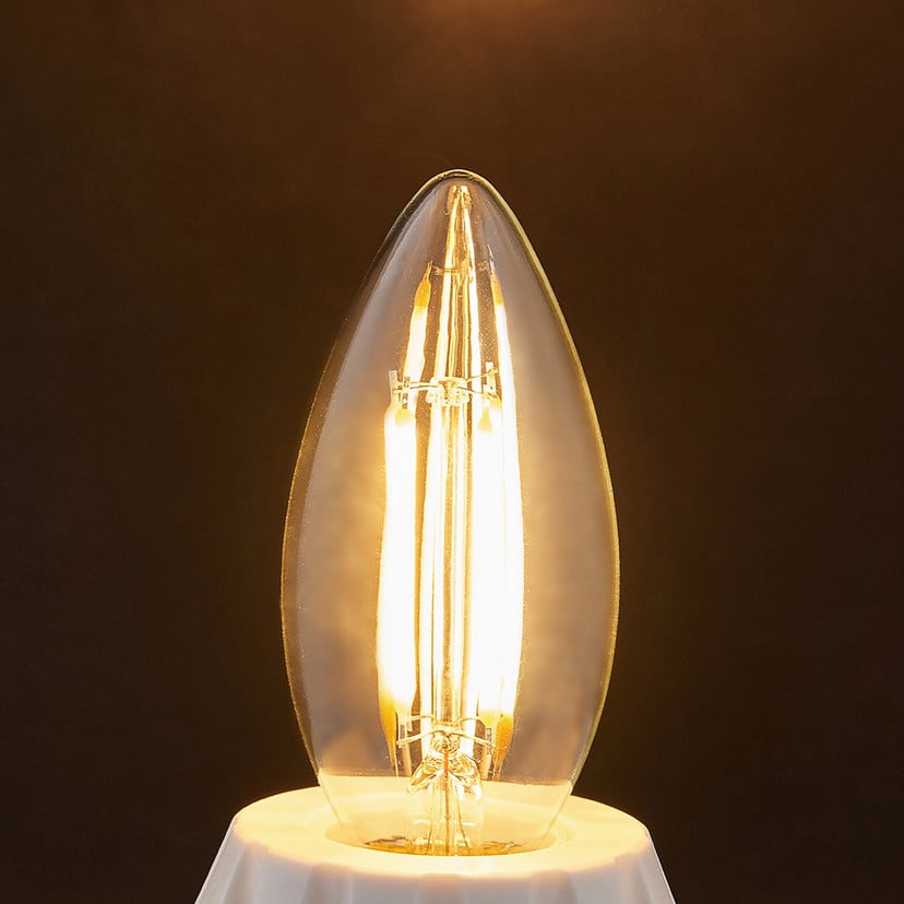 lampenwelt Lindby LED-Leuchtmittel Kerze E14 4W klar 2700K Nur für heute