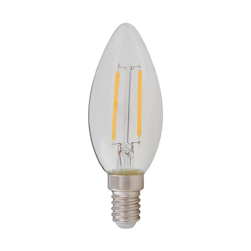lampenwelt E14 LED-Kerzenlampe Filament 2W klar 2.700 K