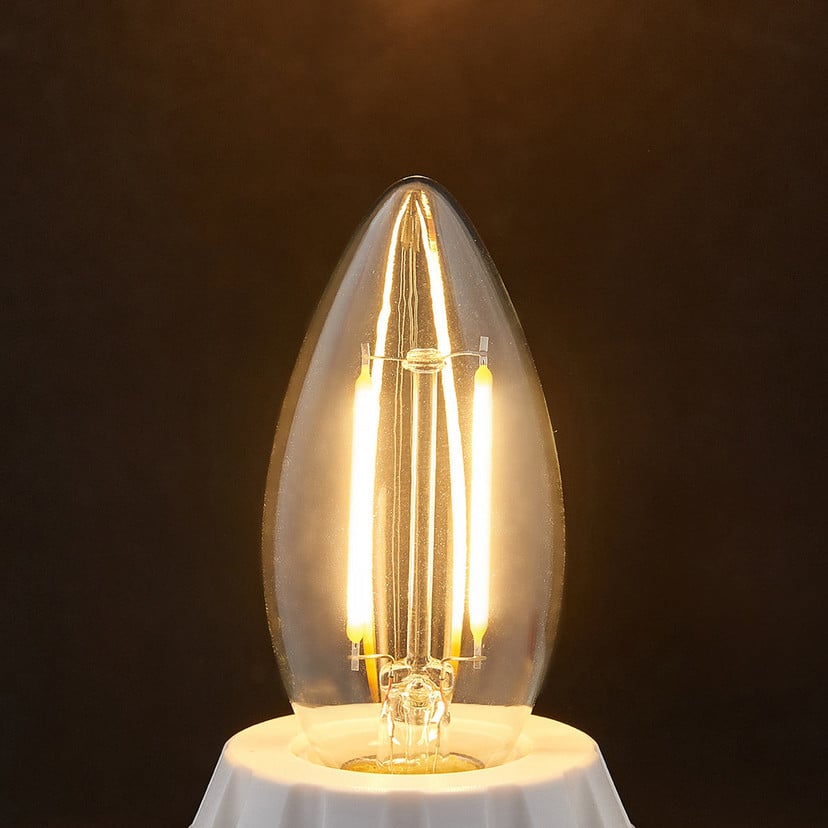 lampenwelt E14 LED-Kerzenlampe Filament 2W klar 2.700 K Sonderangebot der Fabrik