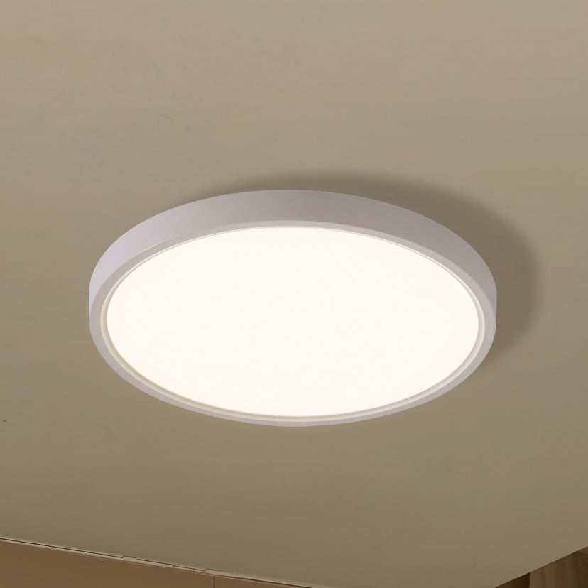 lampenwelt Lindby Smart-LED-Deckenleuchte Deika Ø 40 cm weiß Tuya