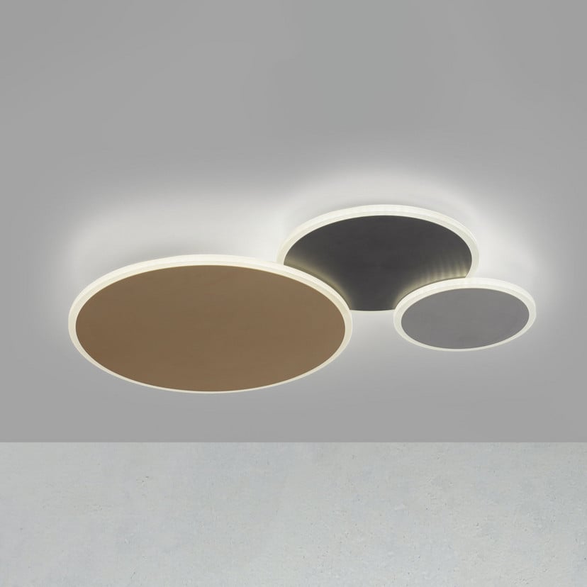 lampenwelt Paul Neuhaus Q-Piato LED-Deckenleuchte dreiflammig