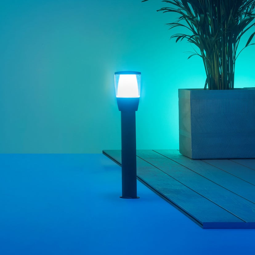 lampenwelt WiZ Elpas LED-Wegeleuchte schwarz RGBW Starter Set