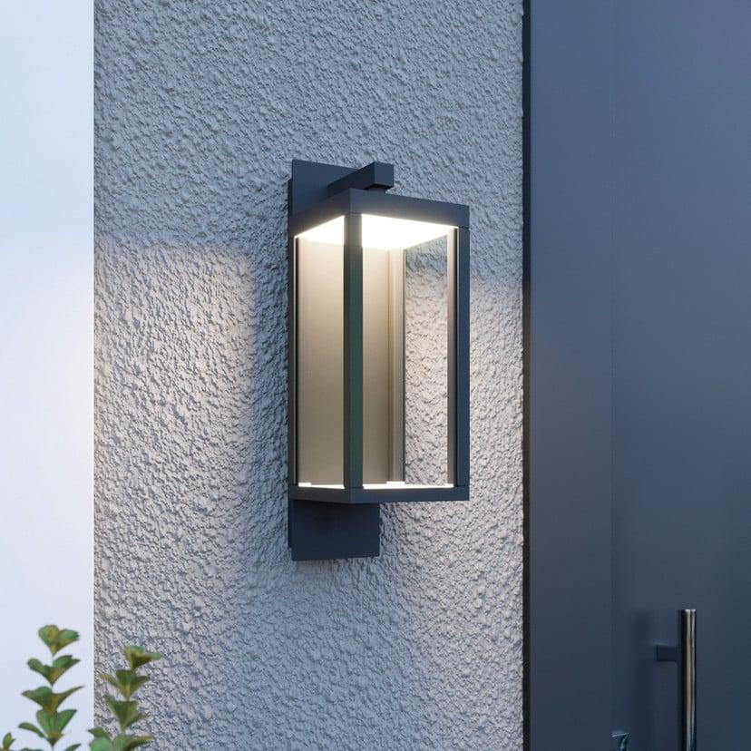 lampenwelt Lucande Smart LED-Außenwandleuchte Ferdinand grau Tuya Flash Sale