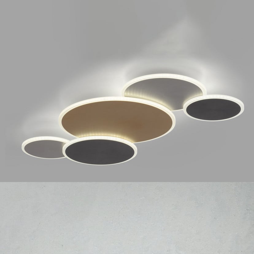 lampenwelt Paul Neuhaus Q-Piato LED-Deckenleuchte fünfflammig