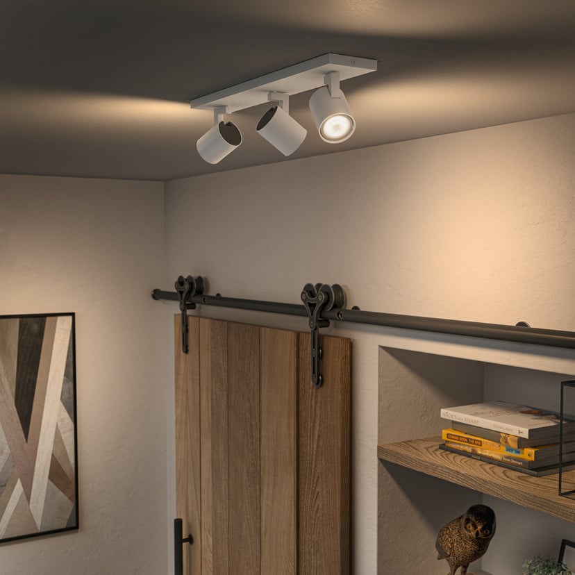 lampenwelt Philips Hue Runner LED-Spot 3-fl. Dimmschalter weiß Lagerräumung