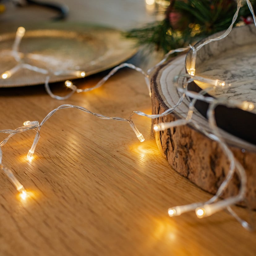 lampenwelt Lindby LED-Lichterkette Yven 30-flammig 320 cm Timer