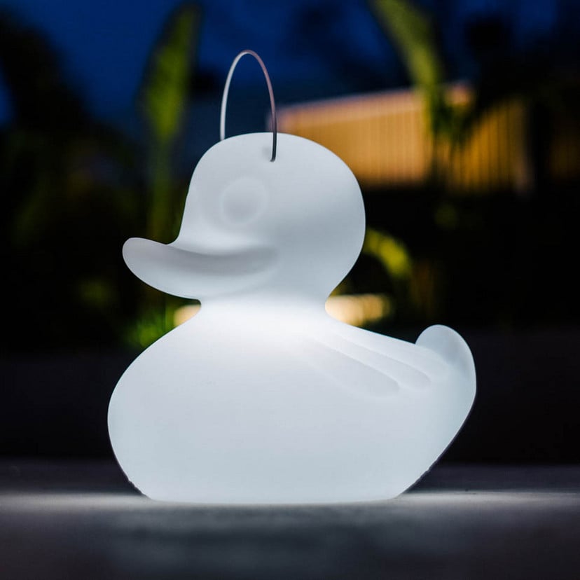 lampenwelt LED-Designleuchte DUCK-DUCK XL für außen in Weiß