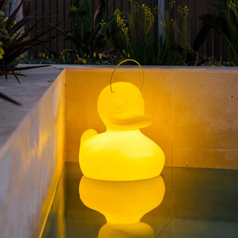 lampenwelt LED-Designleuchte DUCK-DUCK XL für außen in Gelb