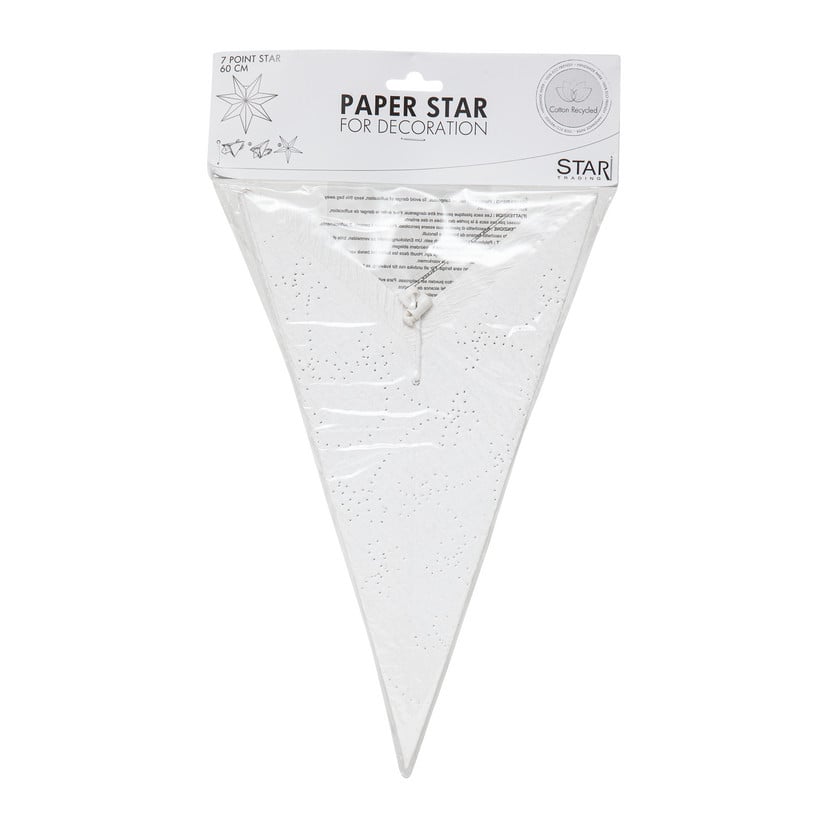 lampenwelt Papierstern Decorus ohne Beleuchtung weiß/silber Letzte 2 Tage