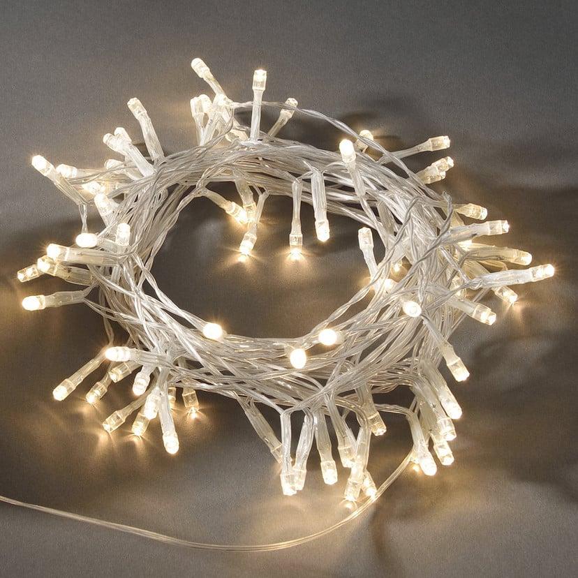 lampenwelt Lange LED-Lichterkette m. Lichtsensor IP44 außen