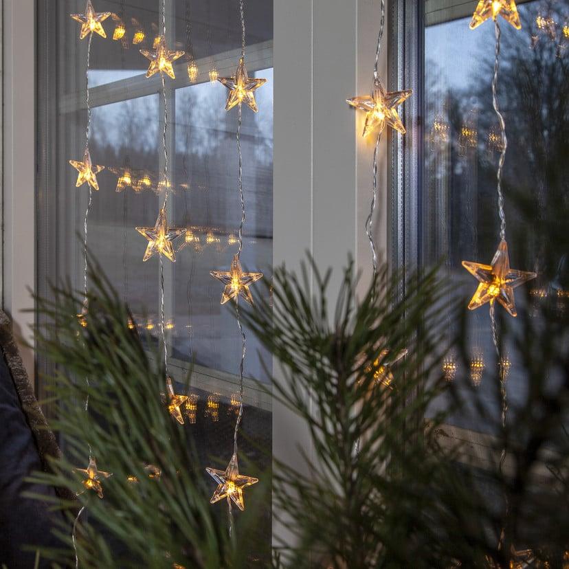 lampenwelt LED-Lichtervorhang Star Curtain 30-flammig