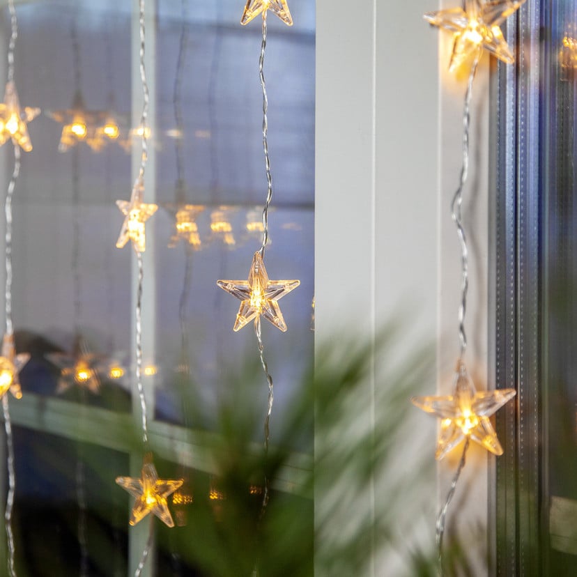 lampenwelt LED-Lichtervorhang Star Curtain 30-flammig Fabrikladen